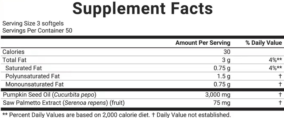 Pumpkin Seed Oil Softgels